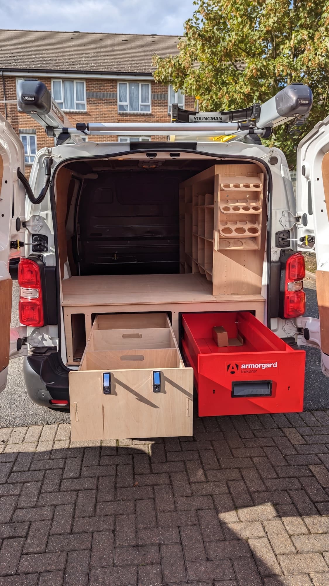 InstaGasWorks van with organised tool and parts racking